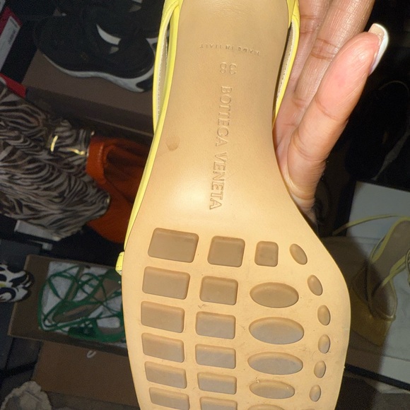 Bottega Veneta Sunny Yellow Strappy Heels - Picture 4 of 5